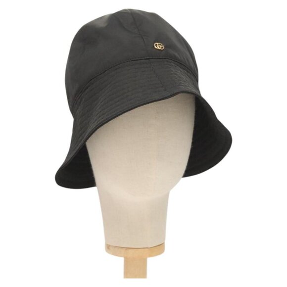 GUCCI Cap Nylon L Black 729470 Auth - Picture 1 of 16